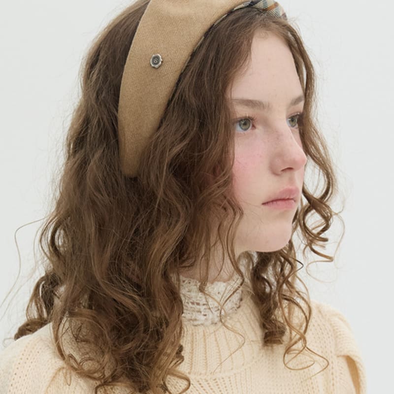 Brown Hat Folding Fascinator - England Check