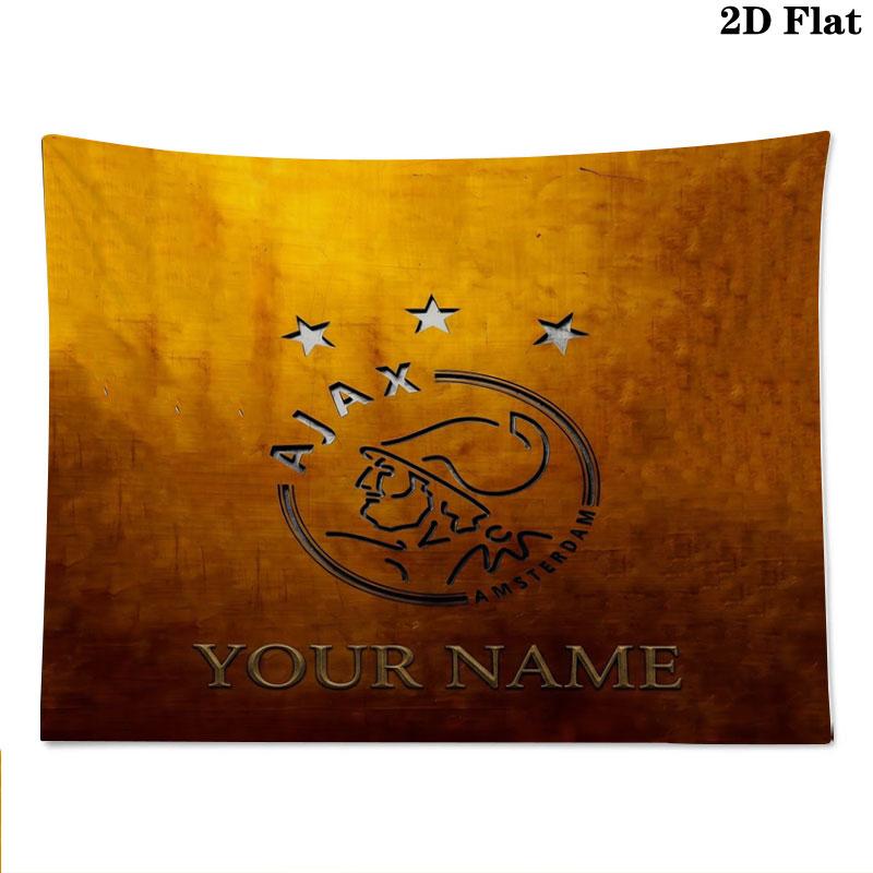 AFC Ajax Custom Name Wall Tapestry Aesthetic Wall Hanging Printed Fabric Blanket Decorative Tapestries for Bedroom Living Room Home Decor