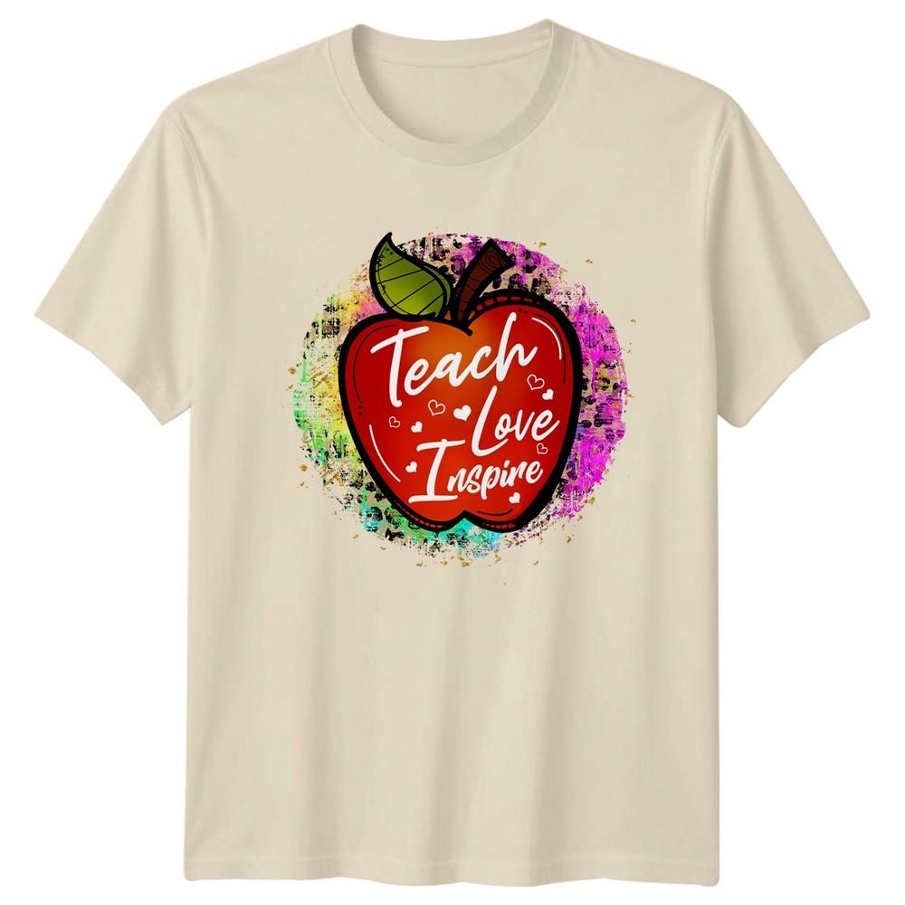 Teach Love Inspire Unisexs TShirt Teacher Teaching Birthday Gift For Her