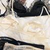Sada francouzského dámského spodního prádla Sexy ultratenká sada podprsenky Krajkové výšivky Bralette Pohodlný košíček s trojúhelníkem Podprsenka Síťovina Prodyšné spodní prádlo