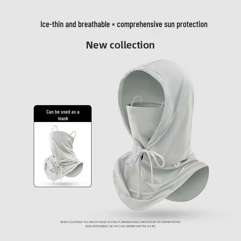 Women's Ice Silk Full Face Mask: UV Protection, Breathable, Ideal for Summer Driving and Cycling
