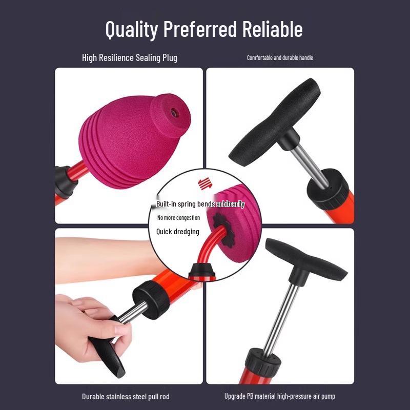 Newcomer Discount: High-Pressure Air Plunger for Clogged Toilets & Drains