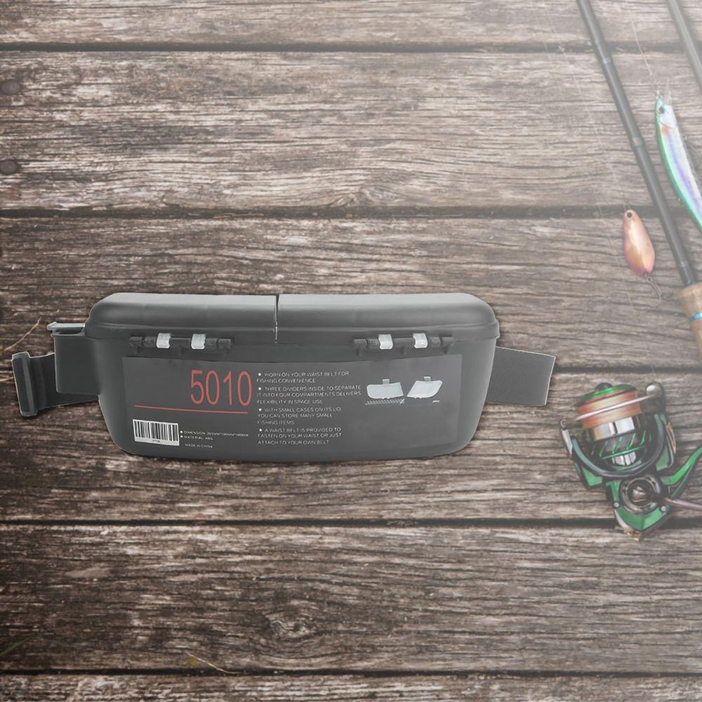 Adjustable Belt Fishing Waist Bag Removable Dividers Fishing Lures Box for Anglers