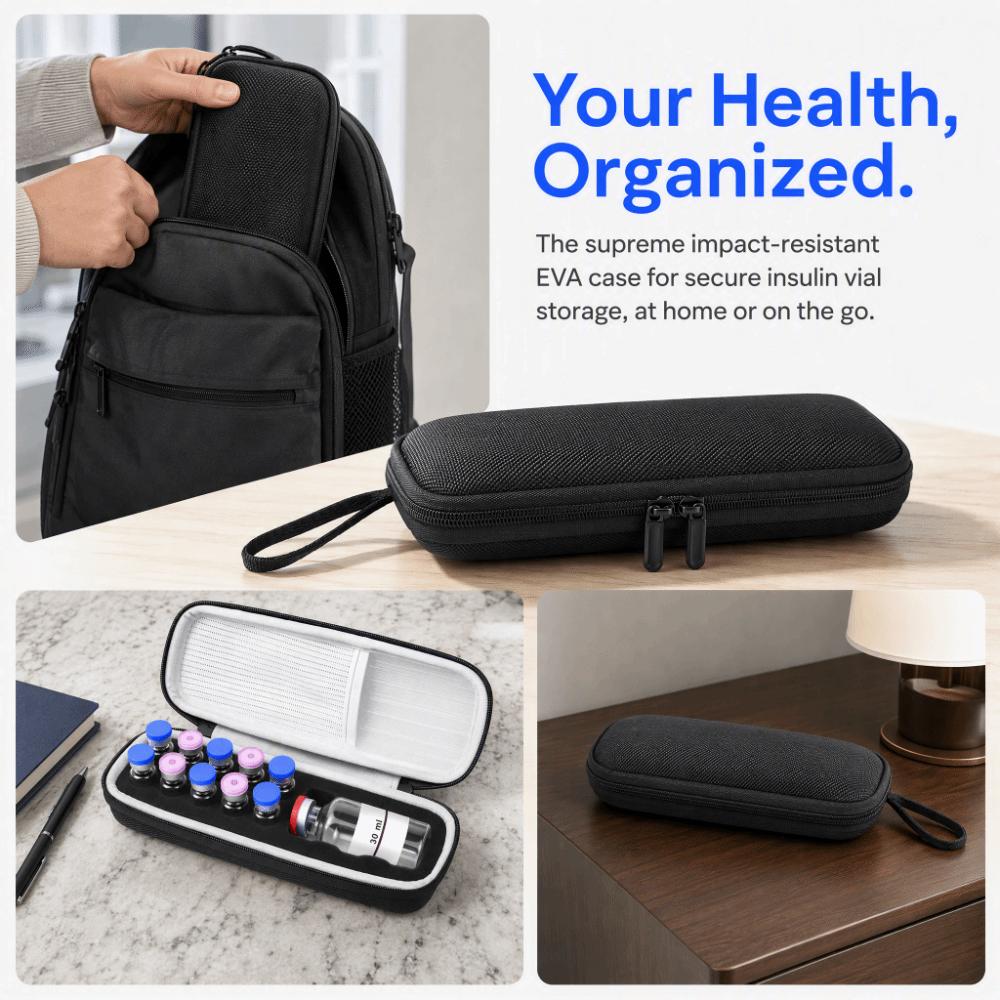 Reusable Insulin Vial Carrying Case Portable Peptide Storage Organizer  Portable Travel