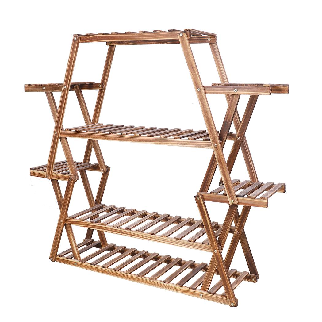 Wooden Plant Stand Flower Pots Organizer