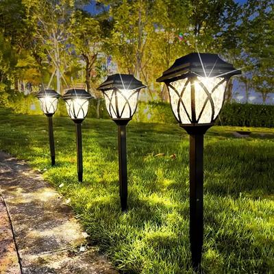 Vogue Yard Lawn Night Lamp Lawn Light Pathway Lights Solar Powered Waterproof LED Landscape Decor Courtyard Garden