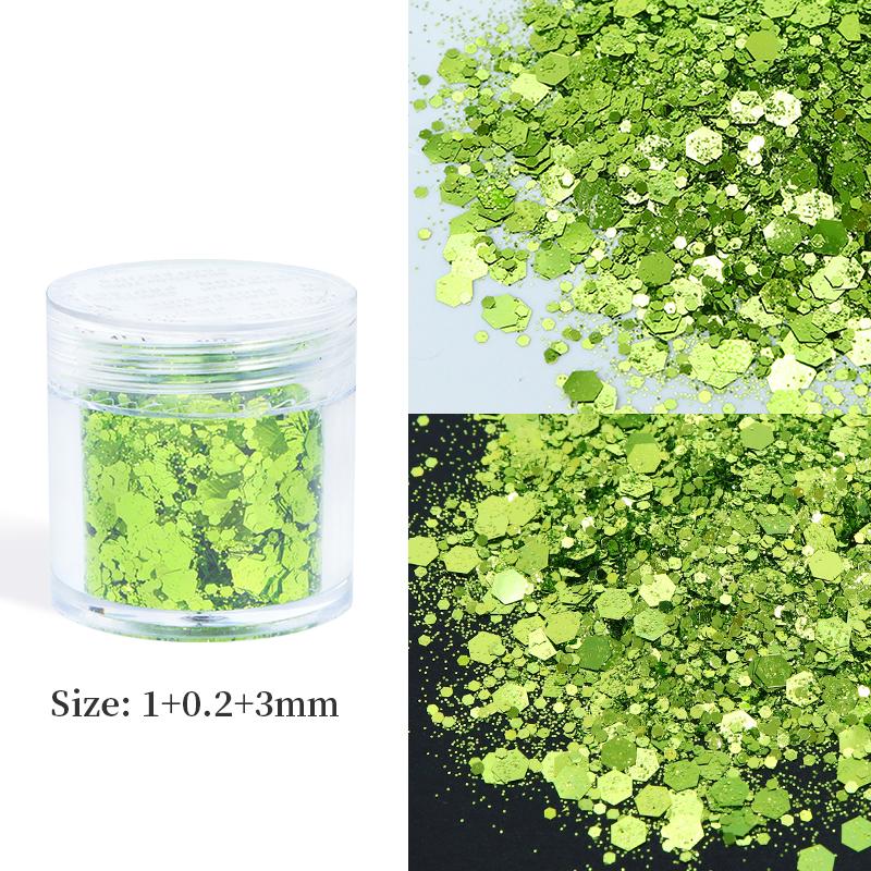 10ml Mixed Hexagons Glitter Flakes For Epoxy Resin Pigments Loose Sequins DIY Silicone Mold Filling Material Resin Craft Fillers