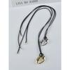 Niche Style Large Hollow Black Leather Rope Long Female Pendant