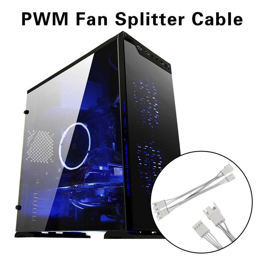 4Pin PWM Fan Splitter Cable Motherboard CPU Cooler Cooling Fan 1 To 3 Convertor Computer Fan Connector Extension Cord