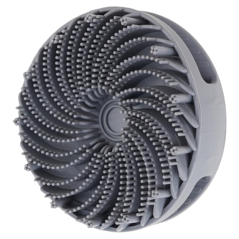 

Double Sided Silicone Bath Brush For Gentle Exfoliation And Deep Cleansing With Ergonomic Handle серый