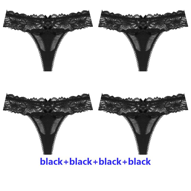 4Pcs/Lot Sexy Lace Panties Women Low-waist Briefs Female Hollow Out Underwear Intimates G String Ladies Lingerie Underpants