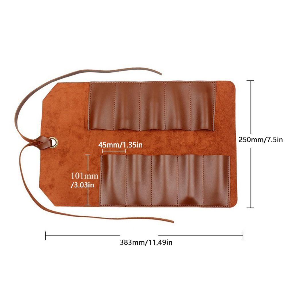 Case Wrench Storage Bag Carry Tool Organizer Leather Folding Bag Tool Storage Bag Tool Roll Up Bag