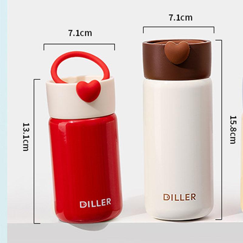 200/280/420ml Mini-Thermosbecher mit Griff Teedose für Kinder, Edelstahl-Vakuumflaschen, Geschenk, Tragbare Taschen-Wasserflasche