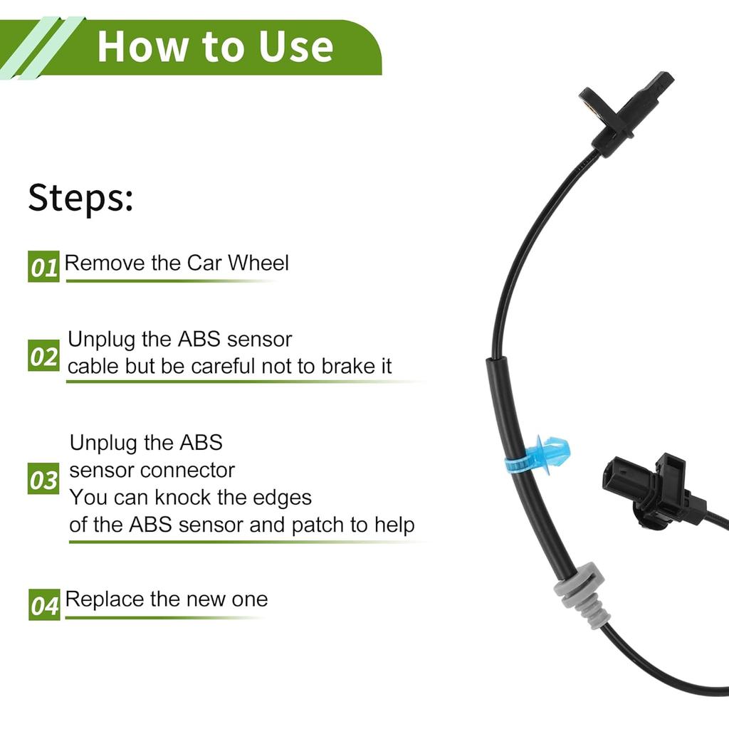 No.57450TX4A01 ABS Wheel Speed Sensor for Acura RDX 2013-2018 V6 3.5L Sport Utility Front Right ABS Sensor Anti-Lock Braking System Sensor 1 Pc