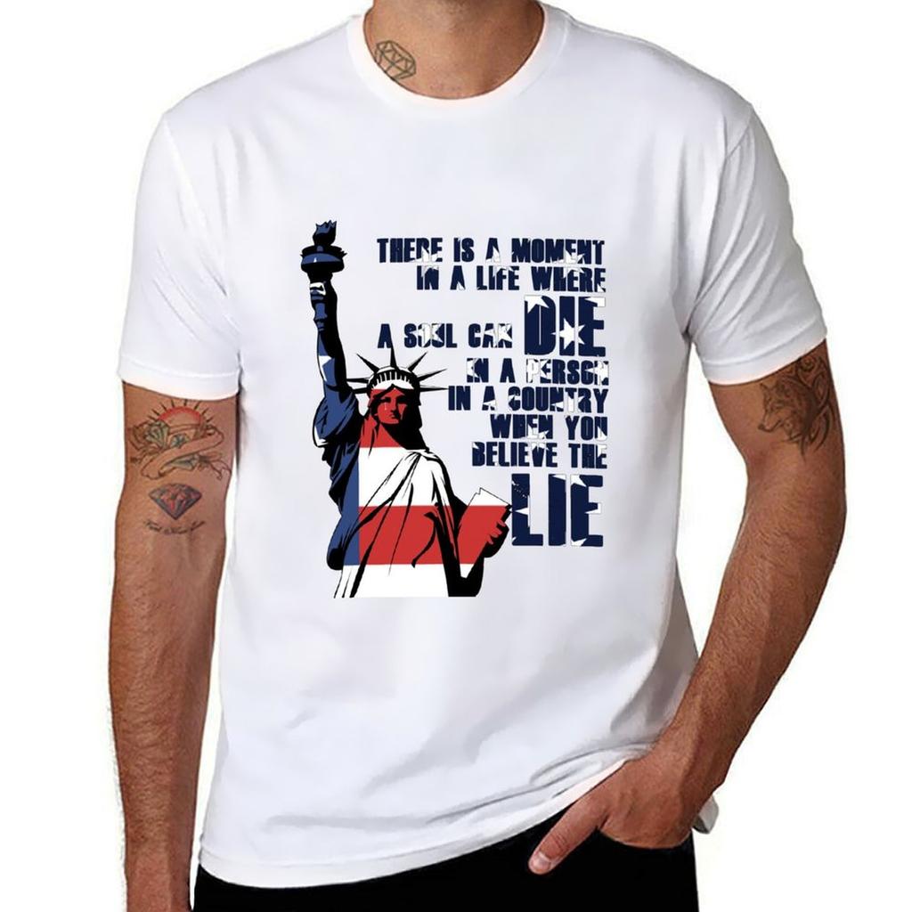 u2 american soul lie TShirt Work Style Casual TShirt