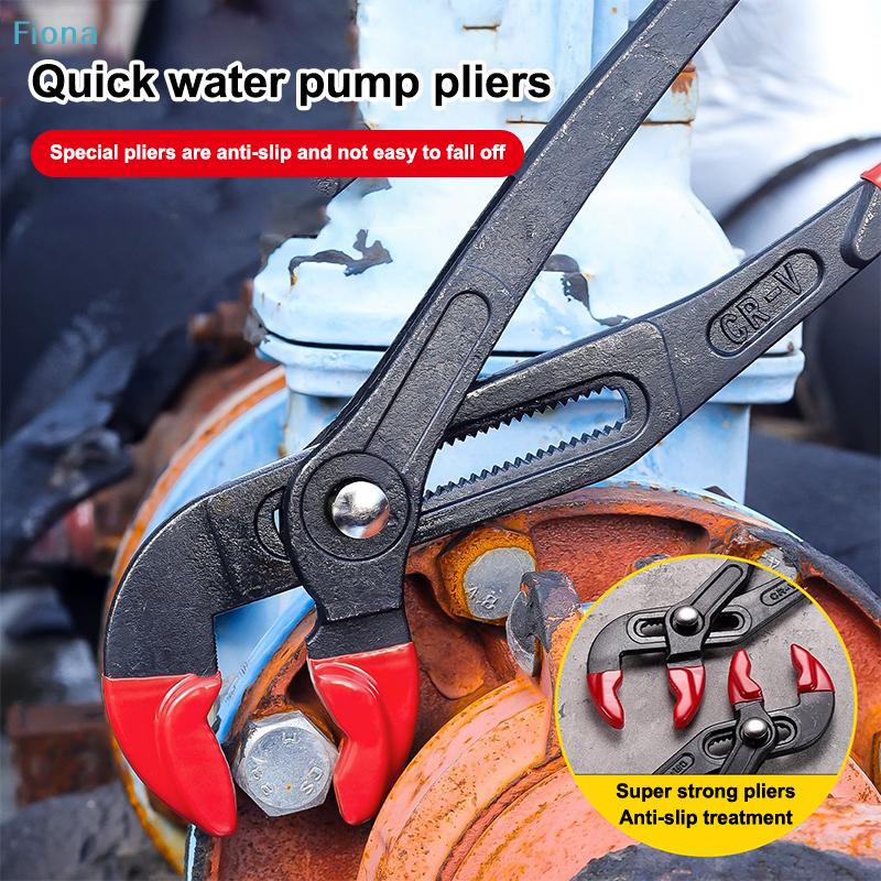 CR-V Water Pump Pliers Extra Large Opening Anti-Slip Clamping Wrenches for Plumbing & Pipe Repair