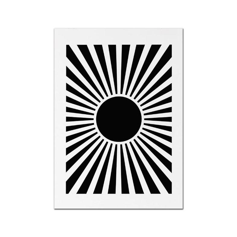 Less Is More Minimal Poster Mid Century Art Print Moon Phases Geometric Canvas Painting Modern Wall Pictures Living Room Decor