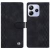 For Xiaomi Redmi Note 14 5G Leather Case Imprinted Checkered Pattern Wallet Stand Flip Phone Cover