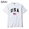 GAAJ USA America Flag Men T Shirt Top High Quality 100 Cotton Tshirts For Man Tshirt Printed Brand Clothing Casual Streetwear