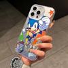 Cartoon Hedgehog S-Sonics Phone Case for Samsung Galaxy S26 S25 Edge S24 S23 S22 S21 FE S20 Ultra Plus 5G Colorful Silver Cover