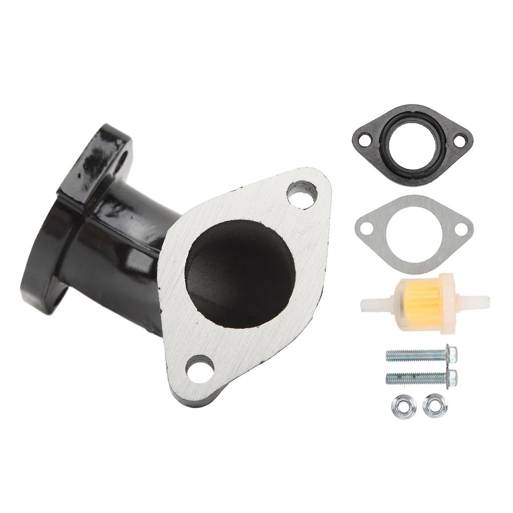 26mm Ansaugkrümmer Stahllegierung Motor Ansaugkrümmer Einlassrohr Dichtungssatz mit Kraftstofffilter für 110cc 125cc 140cc