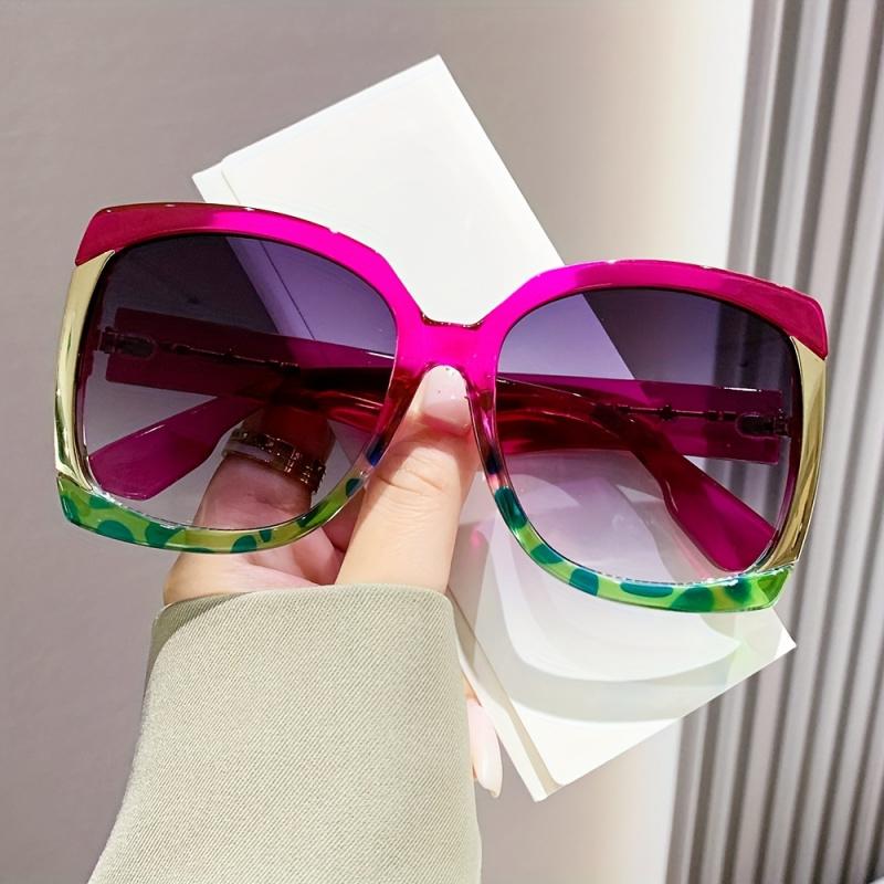 Dote Women's Oversized Oval Fashion Sunglasses Y2k Fashionable Luxury Gradient Lens Showcasing Personality Ideal Holiday Accessories