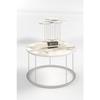Coffee Table And Nesting Table Terra Silver White