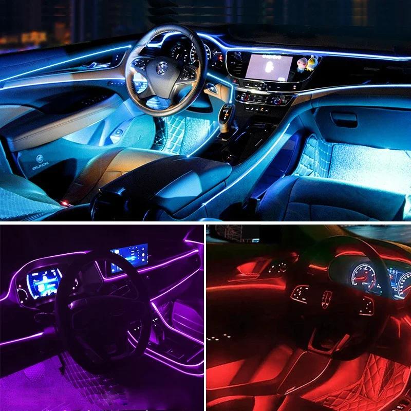 Car Accessories Ambient Light Central Control Decorative Cold Light Car Light for Auto Automotive Interior Lighting Modification