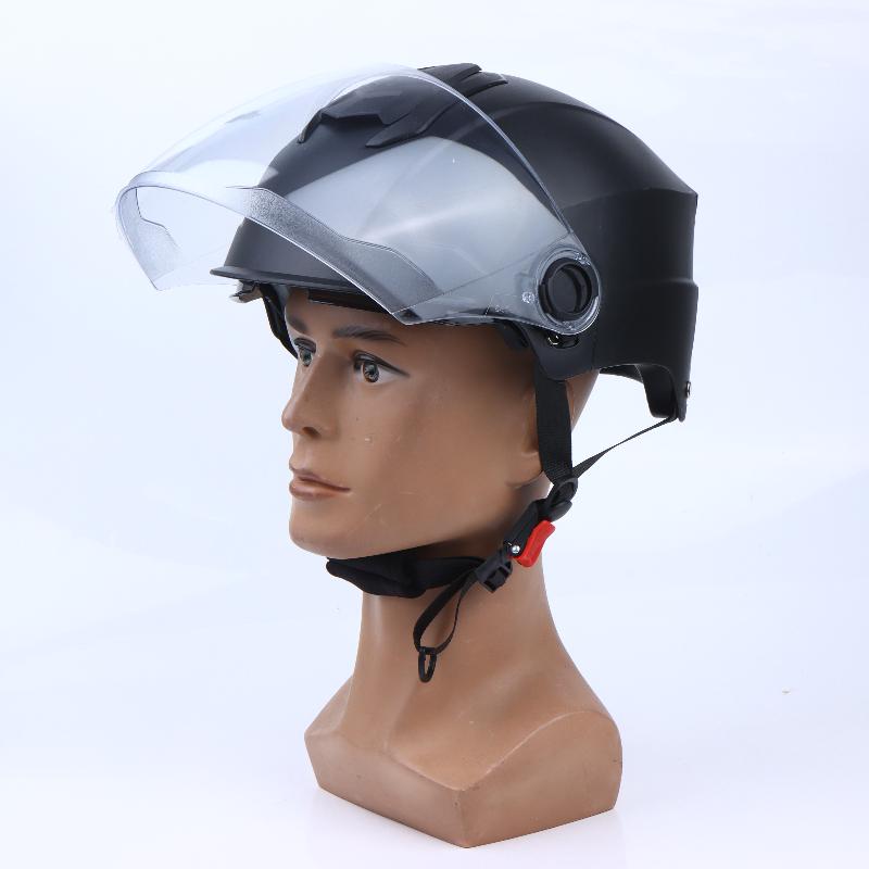 1Pcs Electric Bike Half Helmet Double Lens Electric Motorcycle Helmet Summer Sun Protection Safety Helmet For Women Men