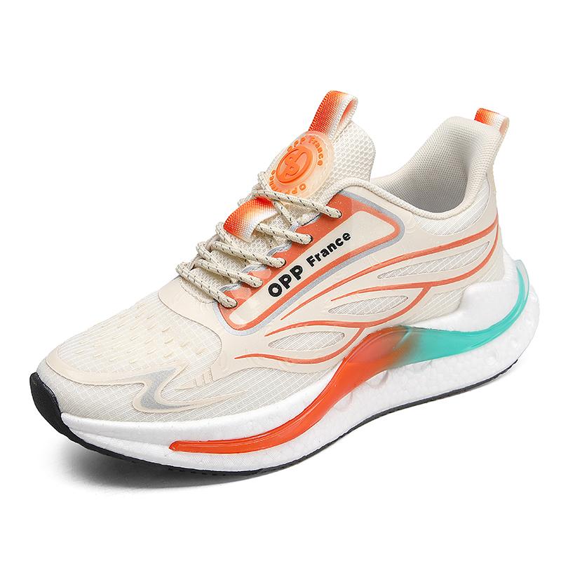 New Fashion Breathable Sports Shoes Men's Lightweight Non-slip Running Shoes Popcorn Soft Sole Cushioned Casual Shoes