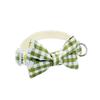 Cat Necklace Escapeproof Adjustable Fabric Adorable Bowknot Decor Pet Small Dog Plaid Collar