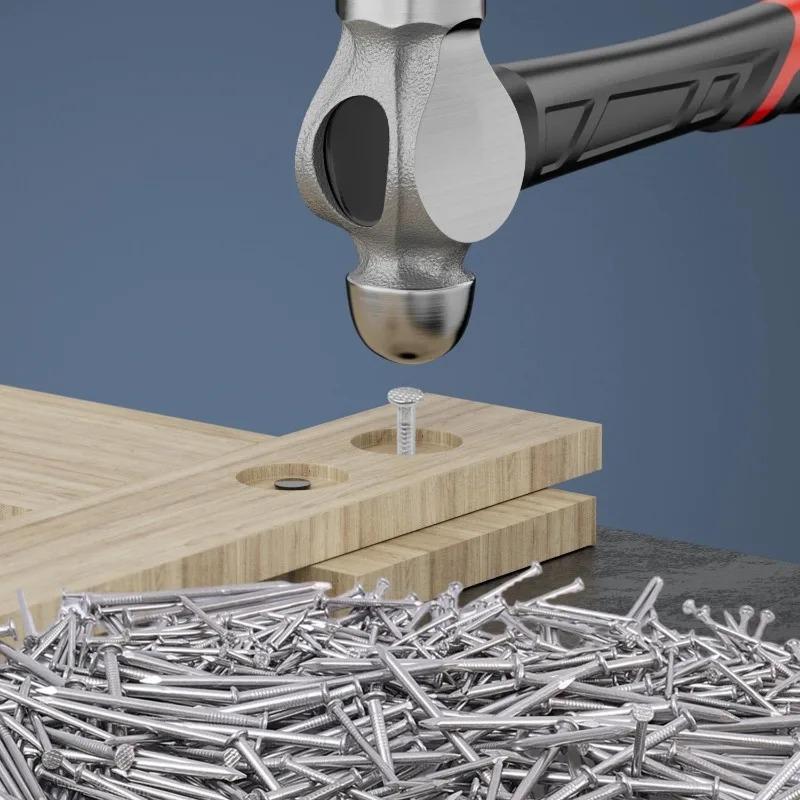 Stainless Steel Round Nails DIY Woodworking Nails Strong Load-Bearing Nails for Hanging Pictures Wood Projects Wall Hanging Kit