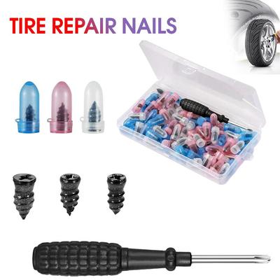 Tire Repair Rubber Nails Kit With 3 Sizes, Tire Repair Kit Self-Service Tire Fast Tire In Tools, Screw Repair Plugs Repair A3K7