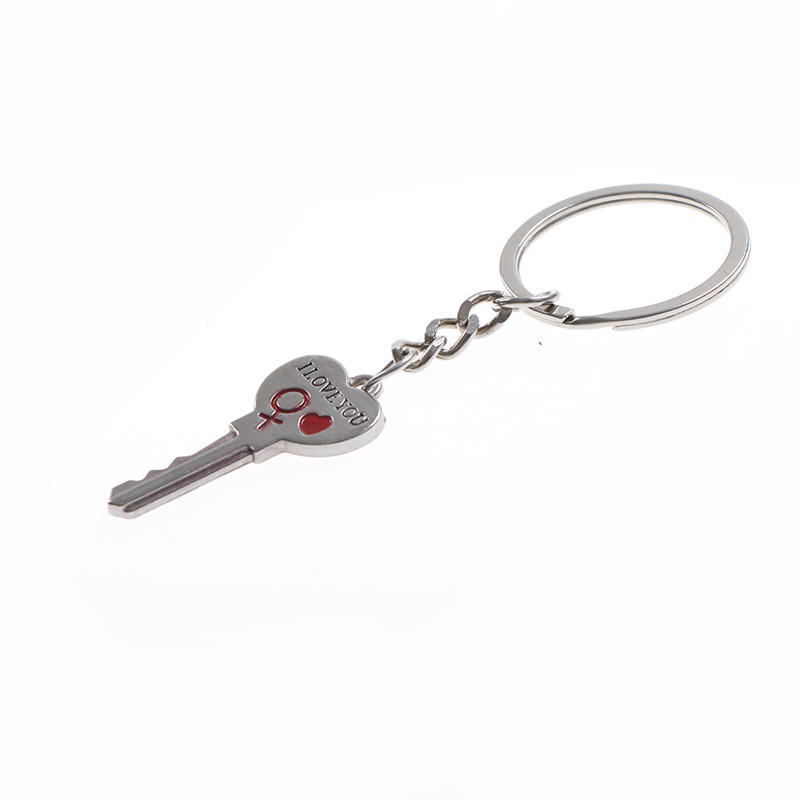 1 Set Creative Crush You Piercing Heart Couple Key Ring For Weeding Gift