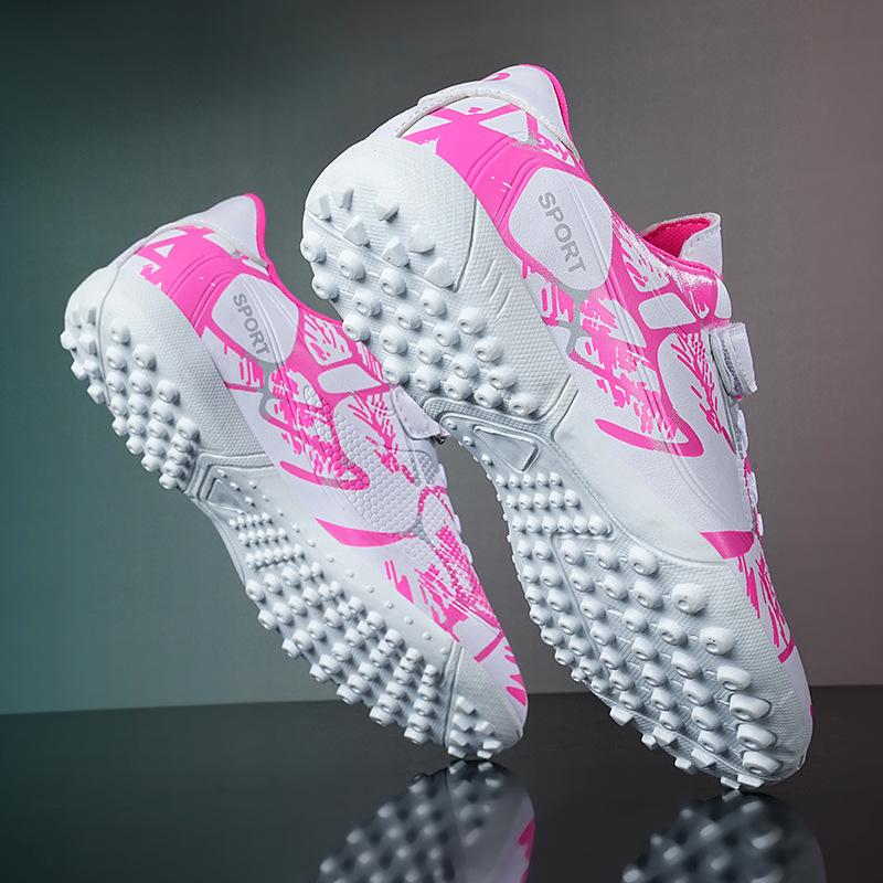 

2024 новые детские футбольные бутсы студенческие мальчики TF шипы на липучке девочки футбольные тренировочные бутсы искусственная трава 39