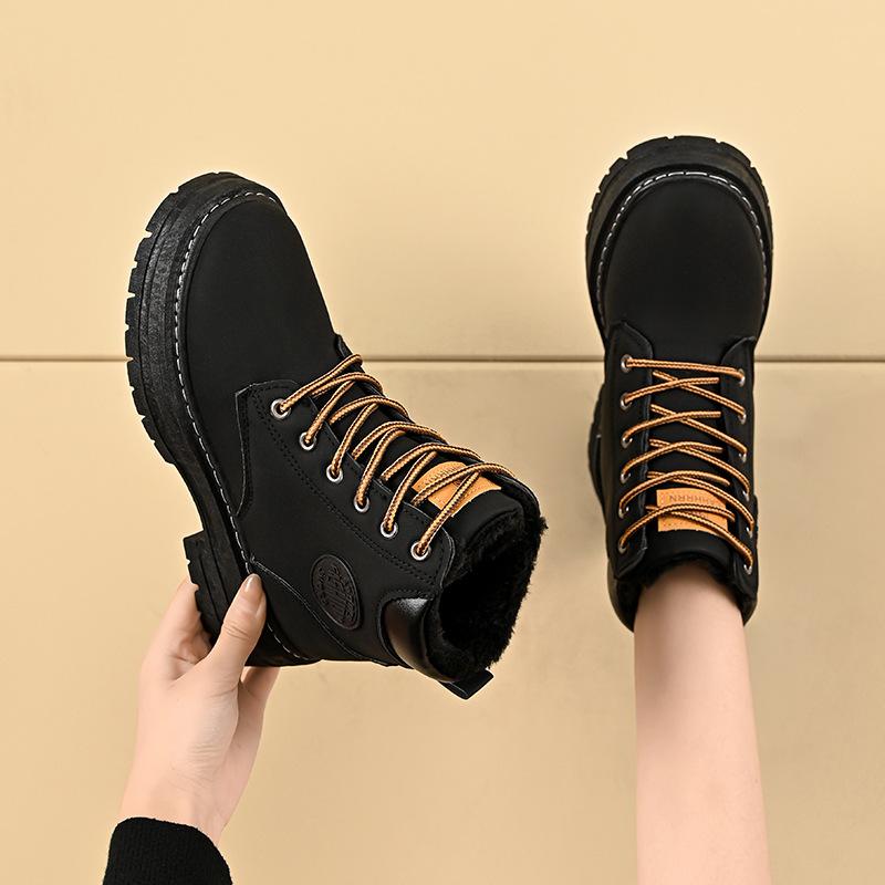 Winter New Fleece High Top Martin Boots Boots Thickened Warm Cotton Shoes MDX