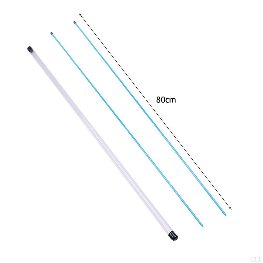 2 pezzi di bastoni per l'allineamento del golf con tubo di stoccaggio per la pratica dello swing completo