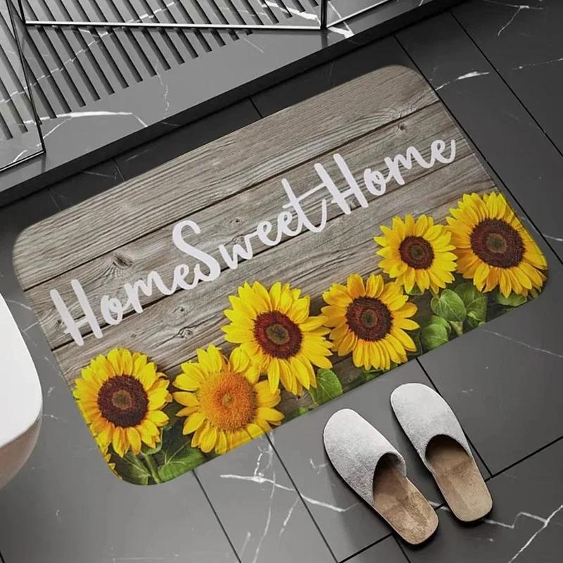 

Happy Campers Mat Non-slip Entrance Hallway Floor Carpet Home Indoor Doormat Washable Bathroom Bedroom Kitchen Accessories Rug 40x60cm 16x24 inch