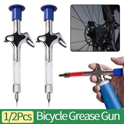 1/2Pcs Bicycle Grease Gun Aluminum Bicycle Lubricant Grease Gun Bike Bearing Hub Grease Syringe MTB Bike Repair Tool Accessories