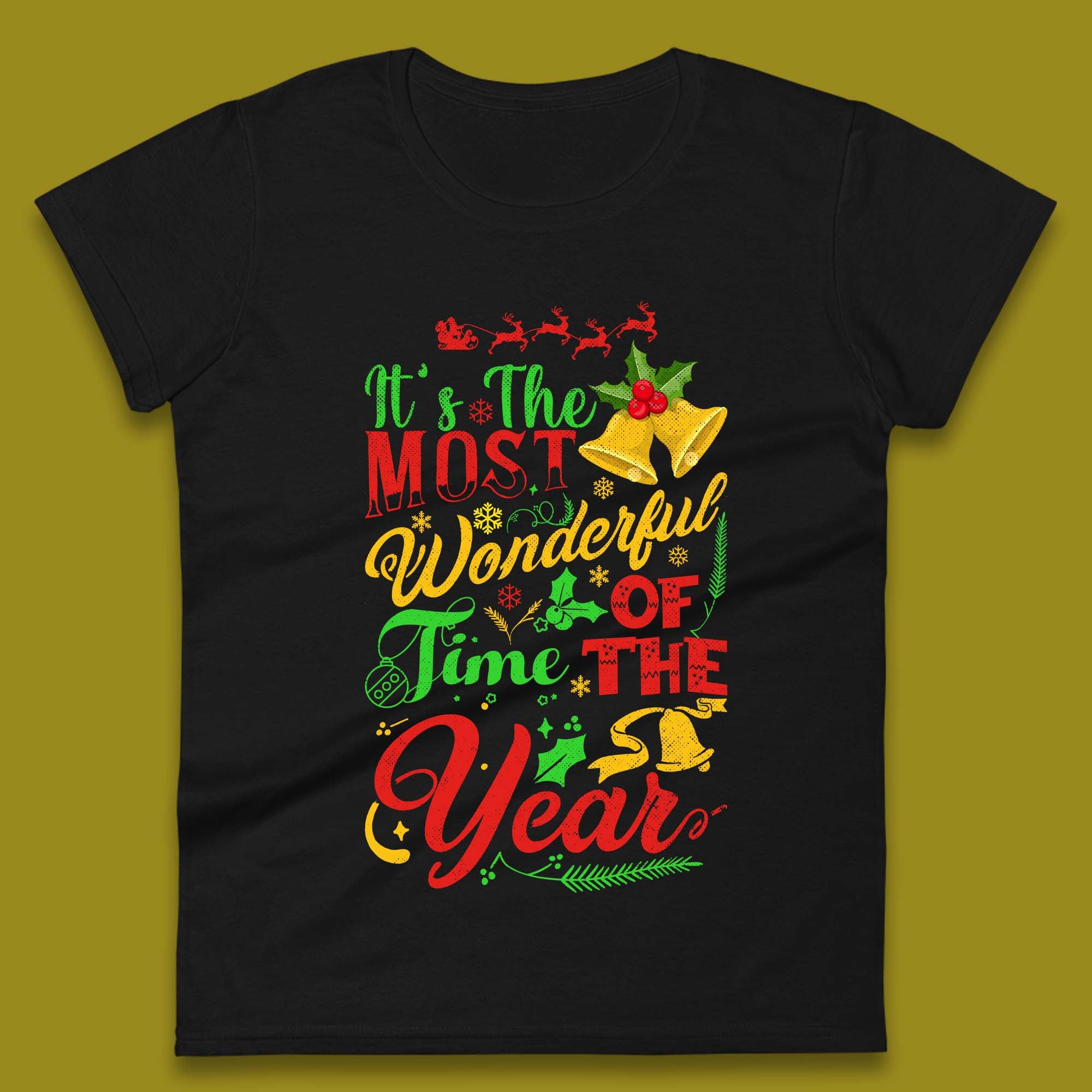 Wonderful Christmas Womens T-Shirt Mens Tops Tees Unisex XL
