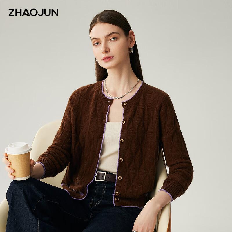 

Женский кардиган из 100% кашемира с круглым вырезом XL