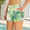 Women’s Sleeveless Tank Top and Shorts Set with Tropical Leaf and Floral Print Lightweight Fabric Relaxed Fit Loungewear