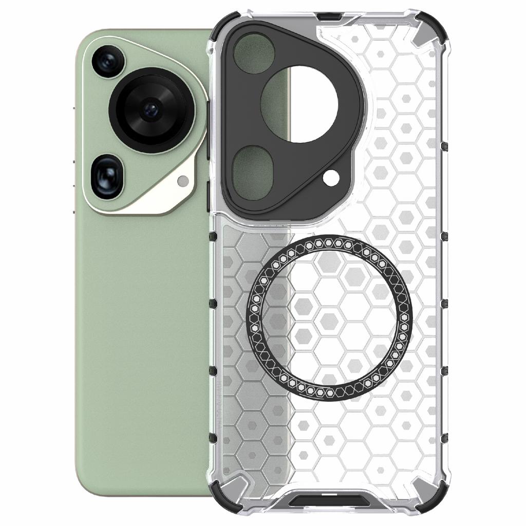 For Huawei Pura 70 Ultra Case Compatible with MagSafe Honeycomb TPU+PC Phone Cover
