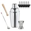Cocktail Shaker Kit - Stainless Steel - 3 Pieces