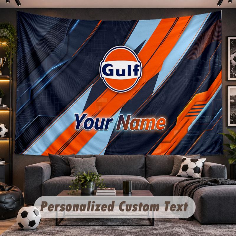 Wall Hanging Tapestry Custom NameGulf Pattern Personalized Printed Fabric Wall Decor