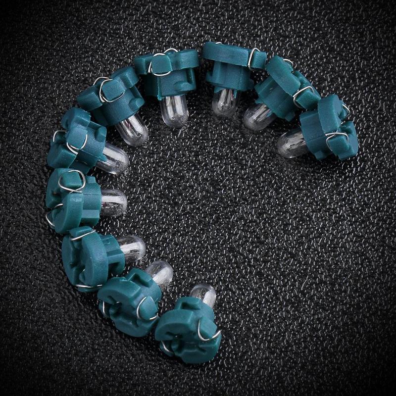 10pcs T3 LED 12V Car Instrument Light Dashboard Indicator 1.2W Bulbs Dashboard Lamps Automatic Door Button Light for Honda Alpha