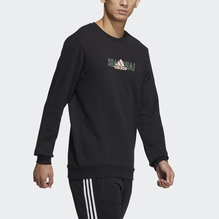 adidas Sweatshirts Men's Black Crew Neck Moderate Regular GS2221