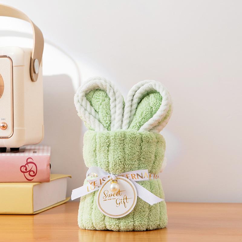 Baby Bear Hand Towel With Soft Coral Fleece For Wedding Favor And Party Decor