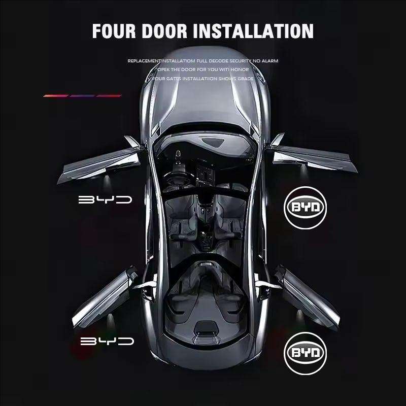 2 Stück BYD GROUP Auto HD LED Tür Willkommenslicht für BYD F3 L3 F0 G3 S6 F6 M6 S7 Atto 3 Yuan Plus Song Plus Seal Dolphin Sealion