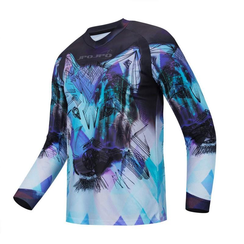 Men Women Cycling Jersey Long Sleeve Quick Dry UV Protection Mountain Bike Downhill Racing Shirt